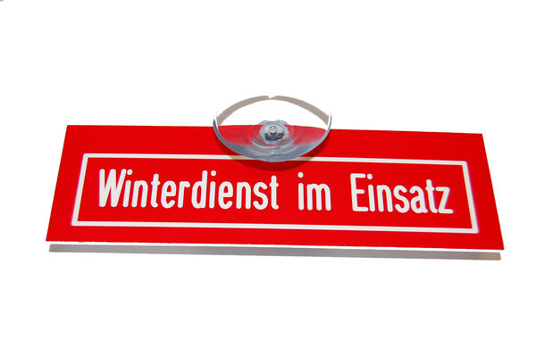 Autoschild "Winterdienst im Einsatz"