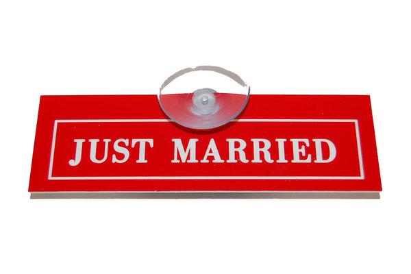 Autoschild "JUST MARRIED"