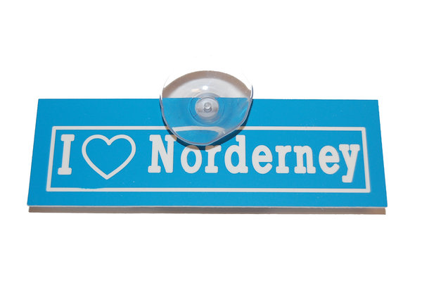 Autoschild "I love Norderney"